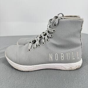 NOBULL High Top Trainer SuperFabric Gray Cross Training Shoes Womens 6